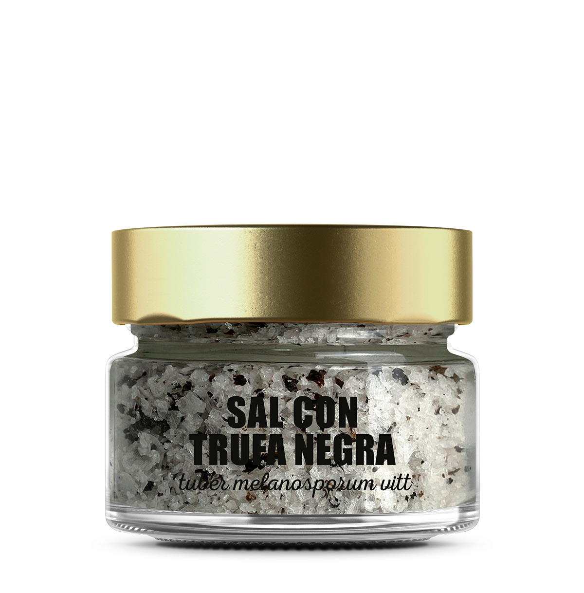 Salz mit schwarzer trüffel tuber melanosporum vitt