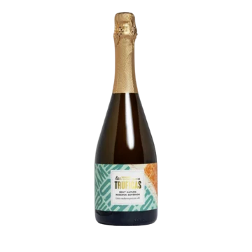 Botella de Brut Nature Reserva con trufa negra Tuber melanosporum de Truficas