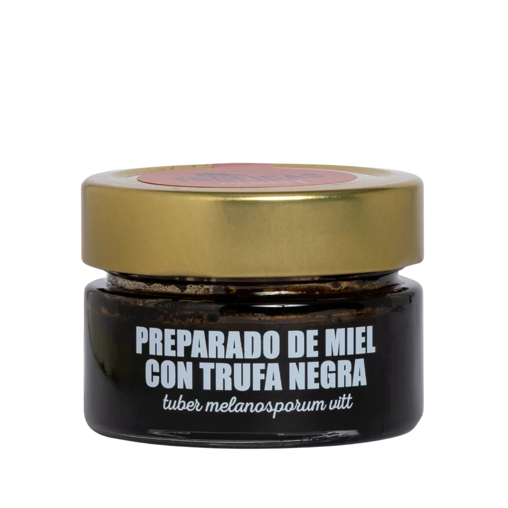 Tarro de miel de romero con trufa negra Tuber melanosporum de Truficas