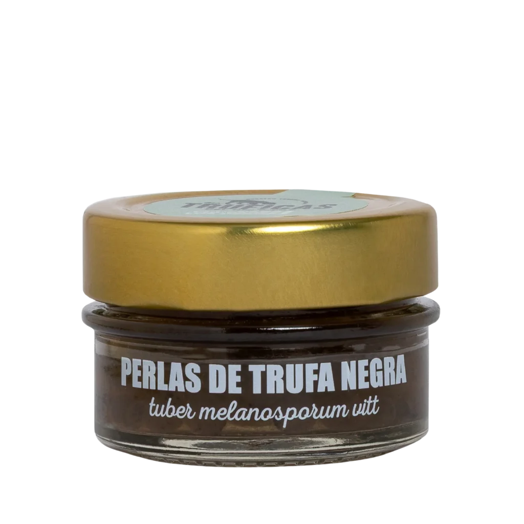 Tarro de perlas de trufa negra Tuber melanosporum de Truficas