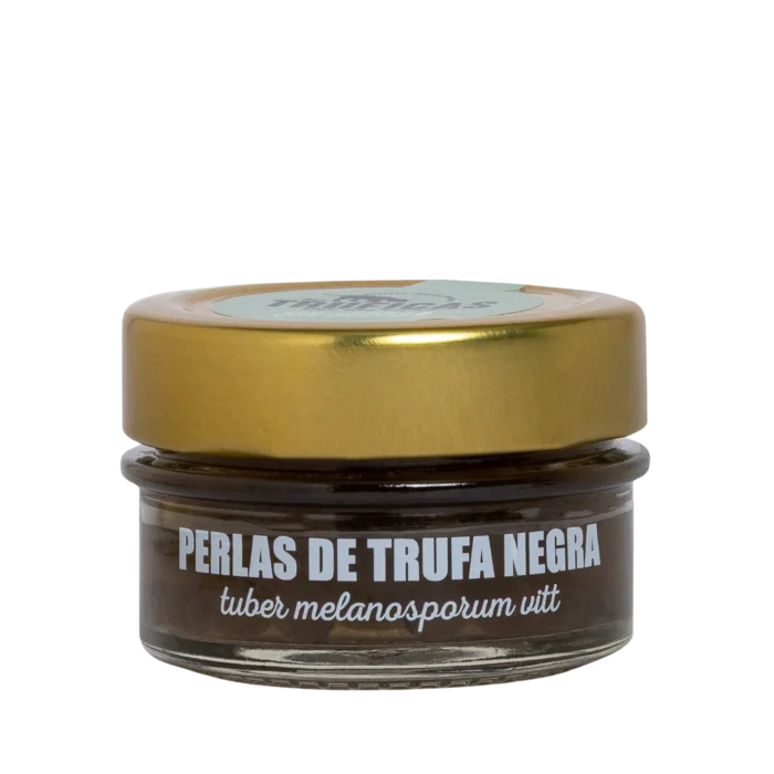 Tarro de perlas de trufa negra Tuber melanosporum de Truficas